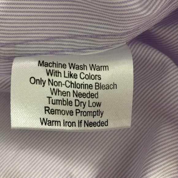 Jos A Bank Traveler Lavender Striped Long Sleeve Button-Up w/Pocket - SZ 18-35 - Picture 8 of 10
